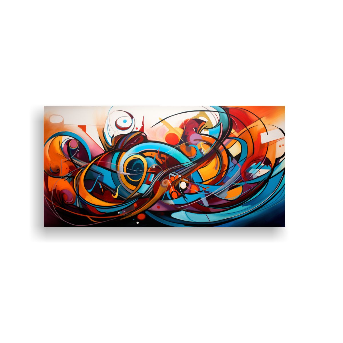 GENERICO - Cuadro Forma Belleza Abstracta Fusion De 80x40 Cm