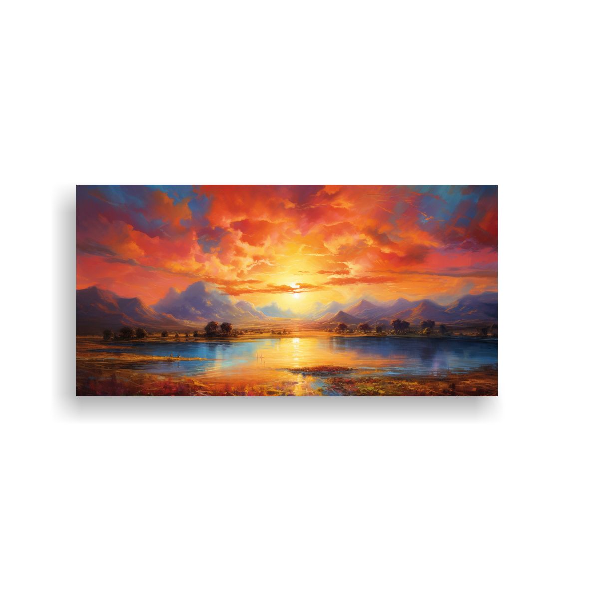 GENERICO - Arte De Pared Moderno Fusión Abstracta Y Cálida 60x30 Cm