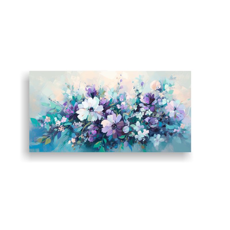 GENERICO - Pintura En Lienzo Conceptual Clásica De Flores 80x40 Cm