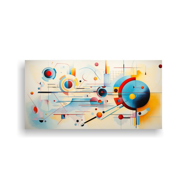 GENERICO - Arte De Pared Abstracto Hecho A Mano De Kandinsky 60x30 Cm