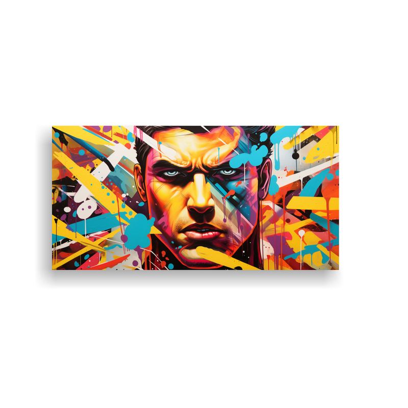 GENERICO - Lienzo De Tela Creativa Fusión Abstracta Del 60x30 Cm