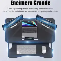 ANYHOGAR - Convertidor De Escritorio Para Estación De Pie Negro 80 Cm