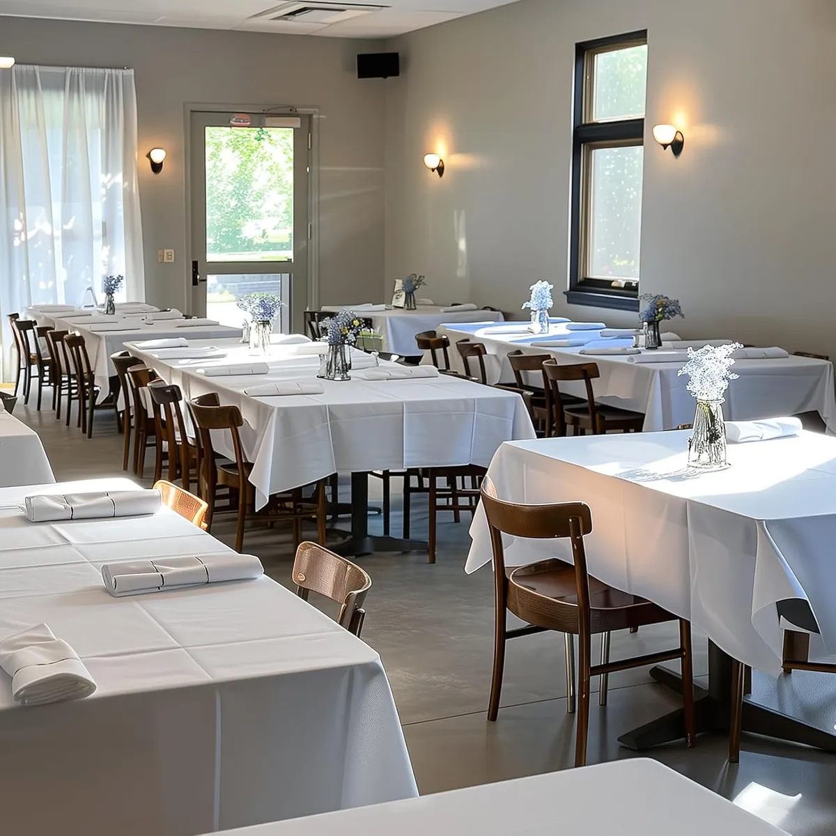 GENERICO - 2pcs Manteles Rectangular De Peva De 137x274cm-Blanco