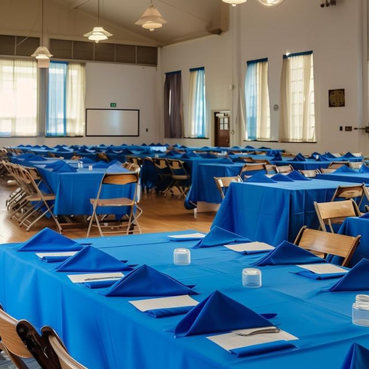 GENERICO - 2pcs Manteles Rectangular De Peva De 137x274cm-Azul