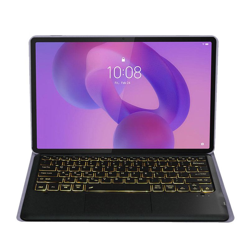 LENOVO - Tablet Pad Pro 2025 8+256GB 12.7"- Gris con Morado luminsos teclado
