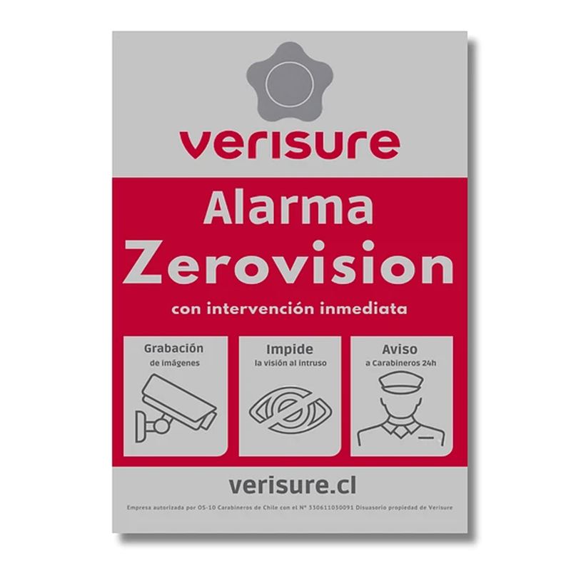 CREA PRINT - Aviso en base aluminio Disuasiva Verisure Zerovision