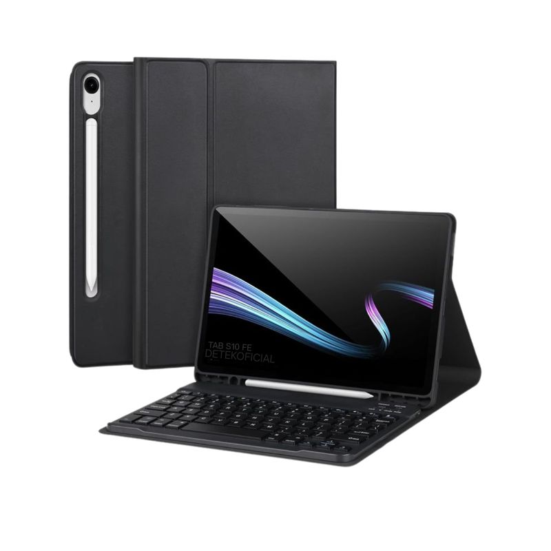 GENERICO - Funda Con Teclado Negro Para Samsung S10 Fe 10.9 Español Ñ.