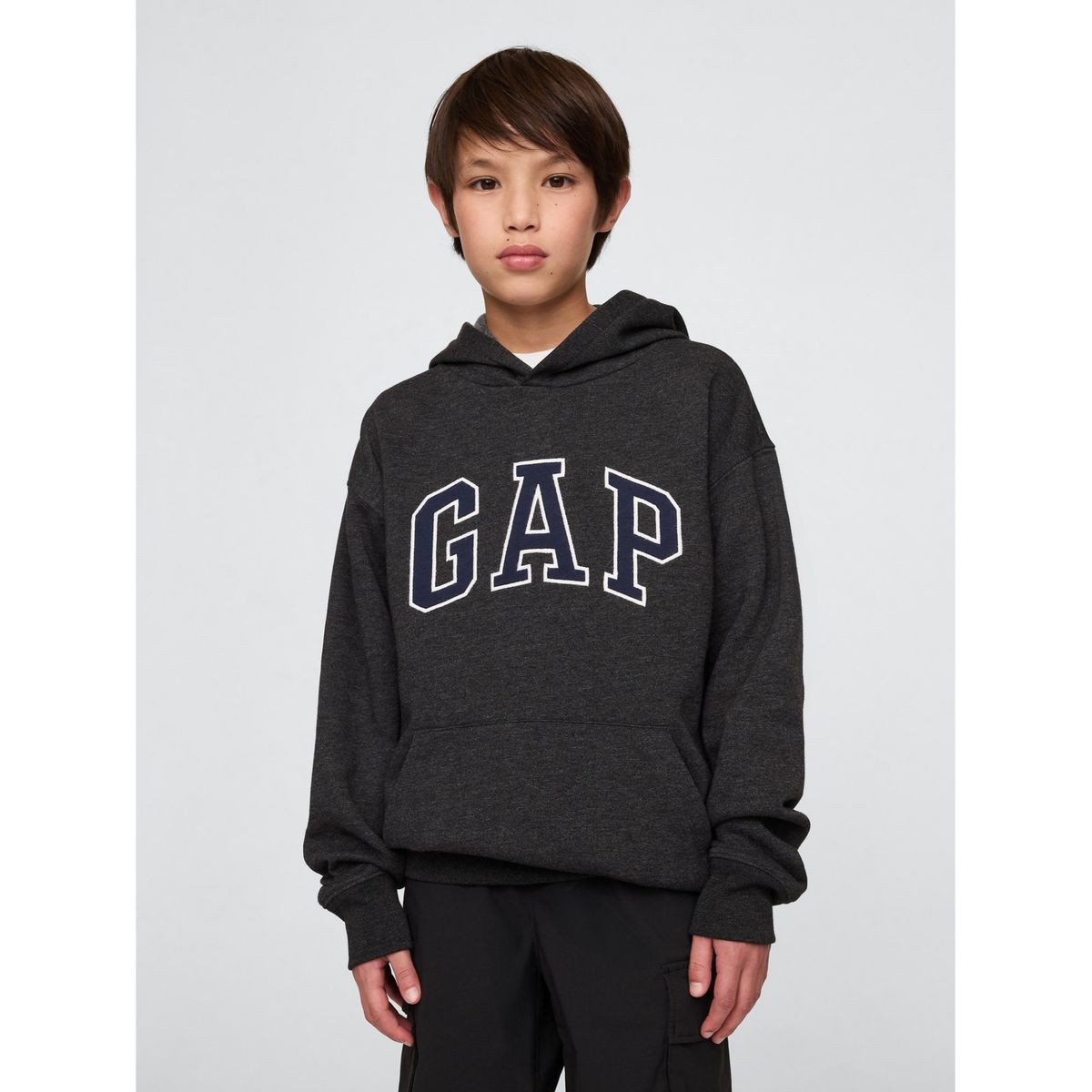 GAP - Polerón Niño Heritage Sin Cierre Gris GAP