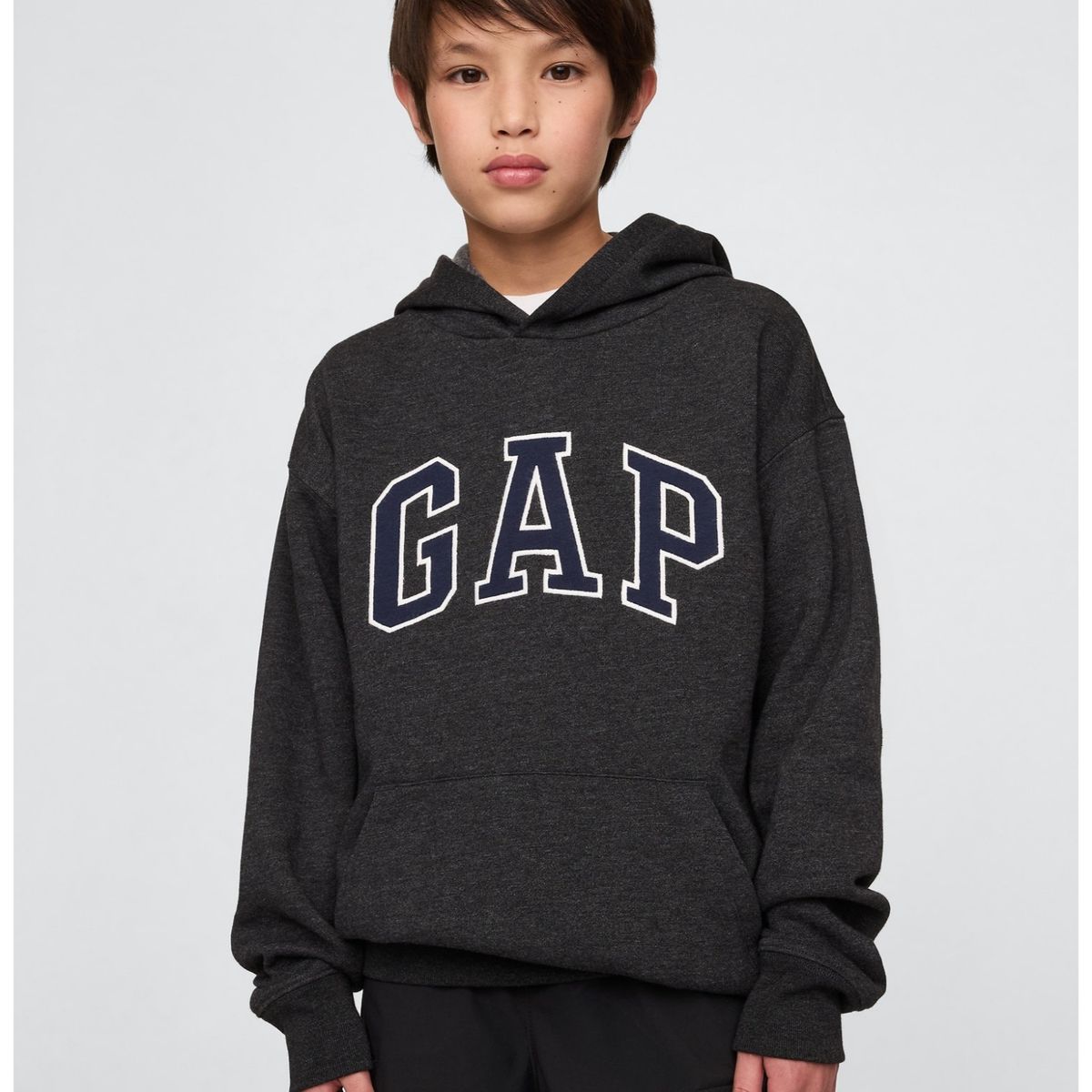 GAP - Polerón Niño Heritage Sin Cierre Gris GAP