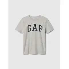 GAP - Polera Niño Basic Logo Manga Corta Gris