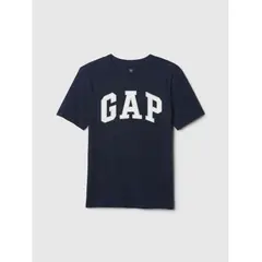GAP - Polera Niño Basic Logo Manga Corta Azul