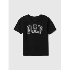 GAP - Polera Toddler Niño Logo Manga Corta Negro