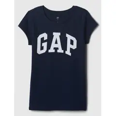 GAP - Polera Niña Logo Manga Corta Azul