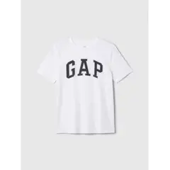 GAP - Polera Niño Basic Logo Manga Corta Blanco