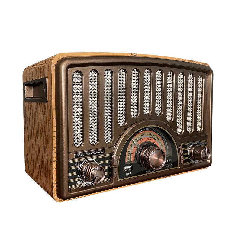 Parlante Portatil BT Retro Sixtinna Anos 1930 AM FM SW