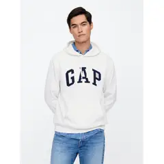 GAP - Polerón Hombre Logo Sin Cierre Blanco