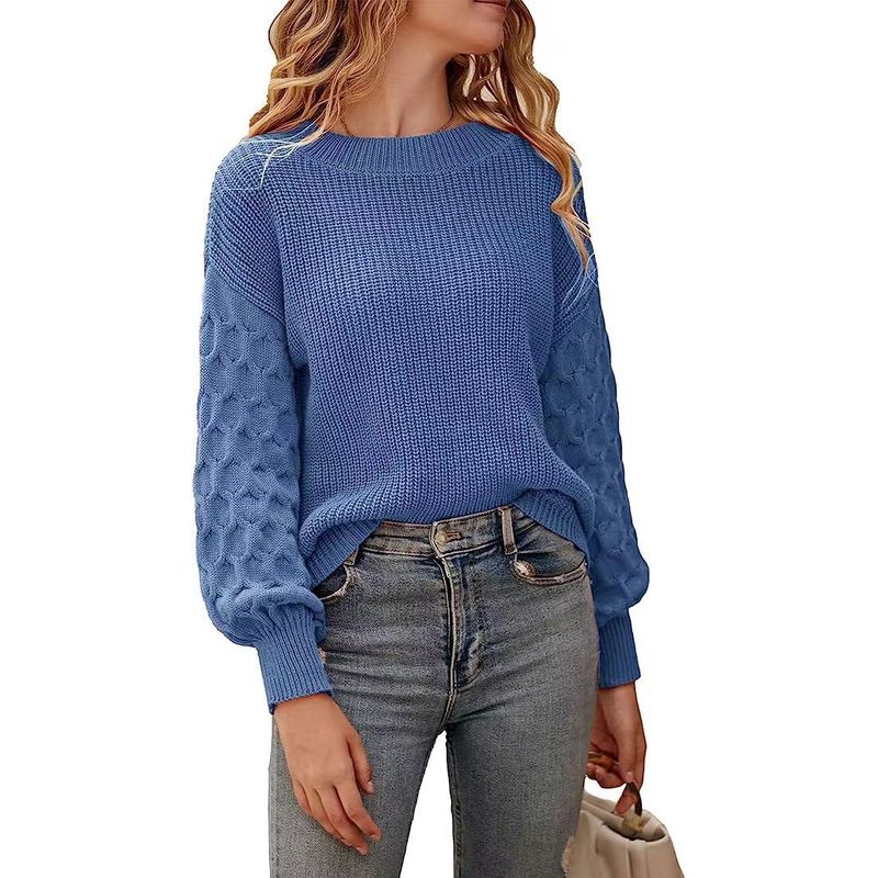 BLWOENS - Suéter de punto para Mujer -Azul.-
