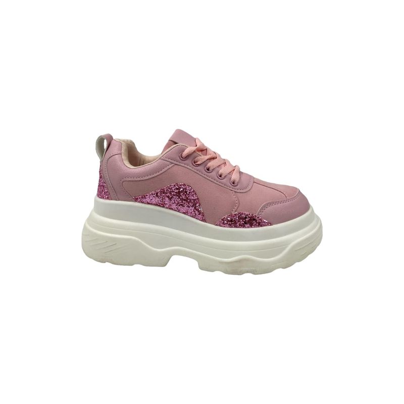 HERIEL - Zapatilla Rosa Plataforma Mujer.