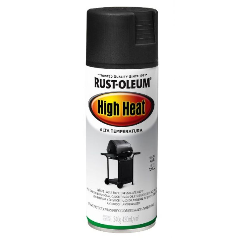 GENERICO - Pintura alta temperatura negro Rust Oleum