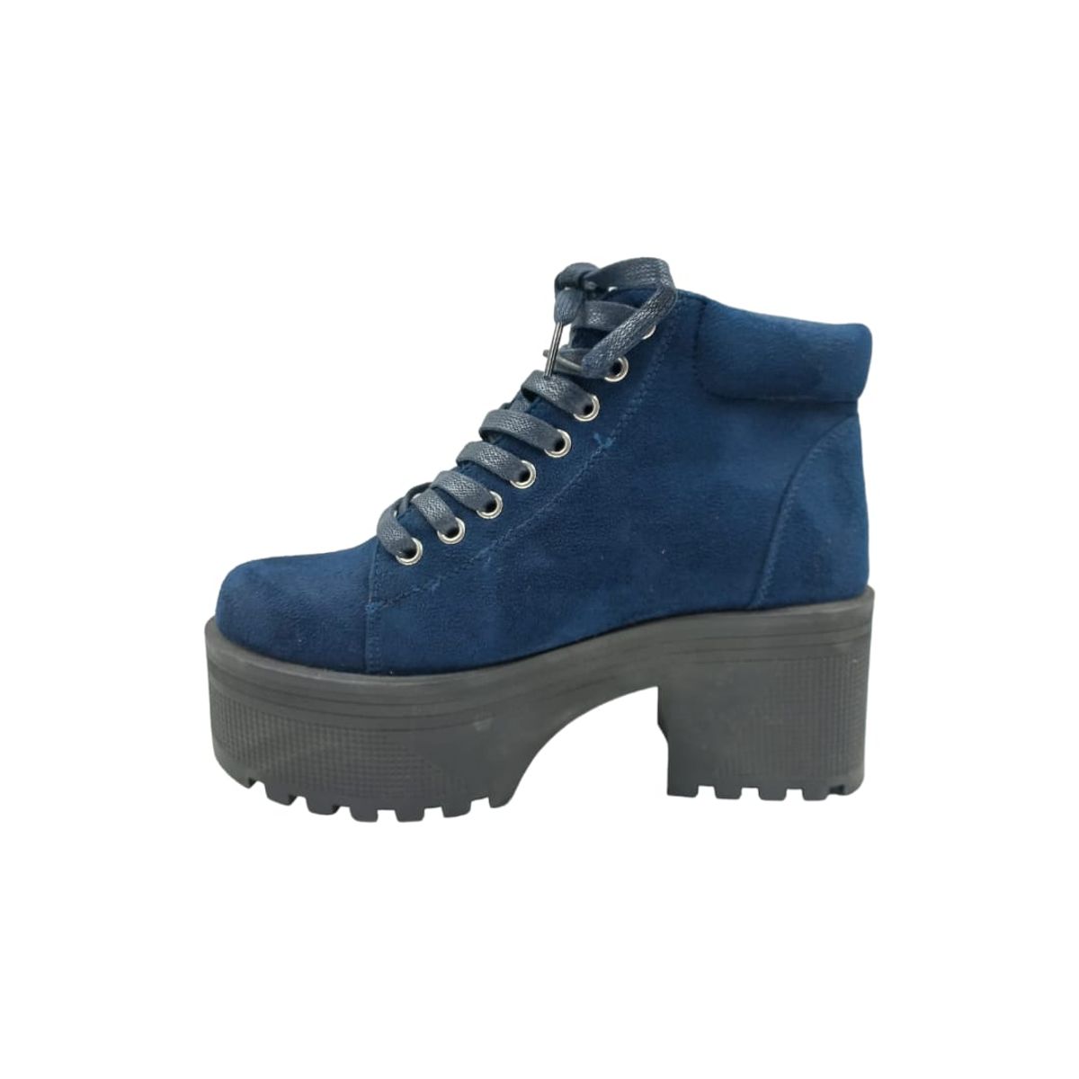 HERIEL - Botín Azul Plataforma Tachas Mujer