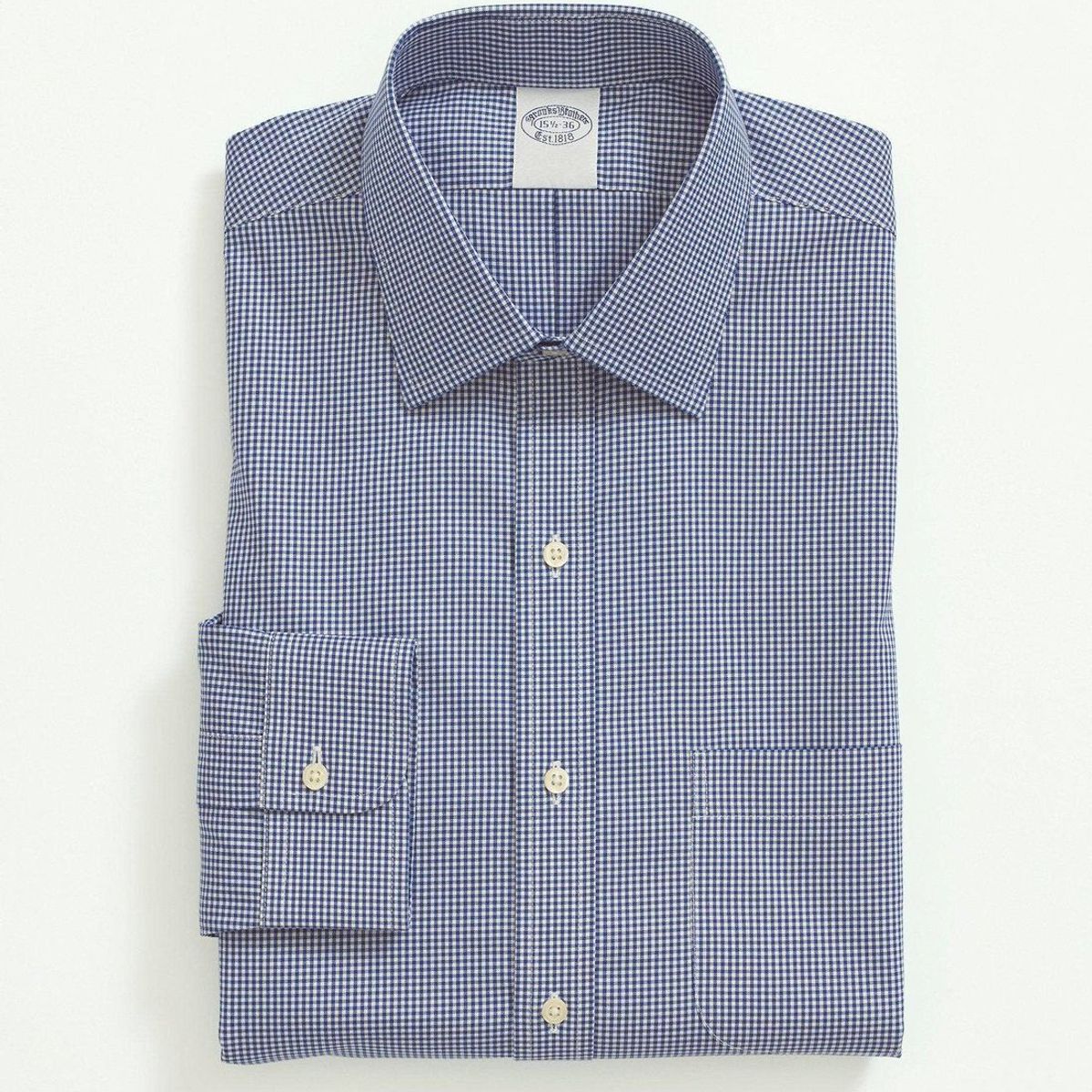 BROOKS BROTHERS - Camisa Hombre Ds Ni Sppt Ain Slim - Gingham Azul Brooks Brothers