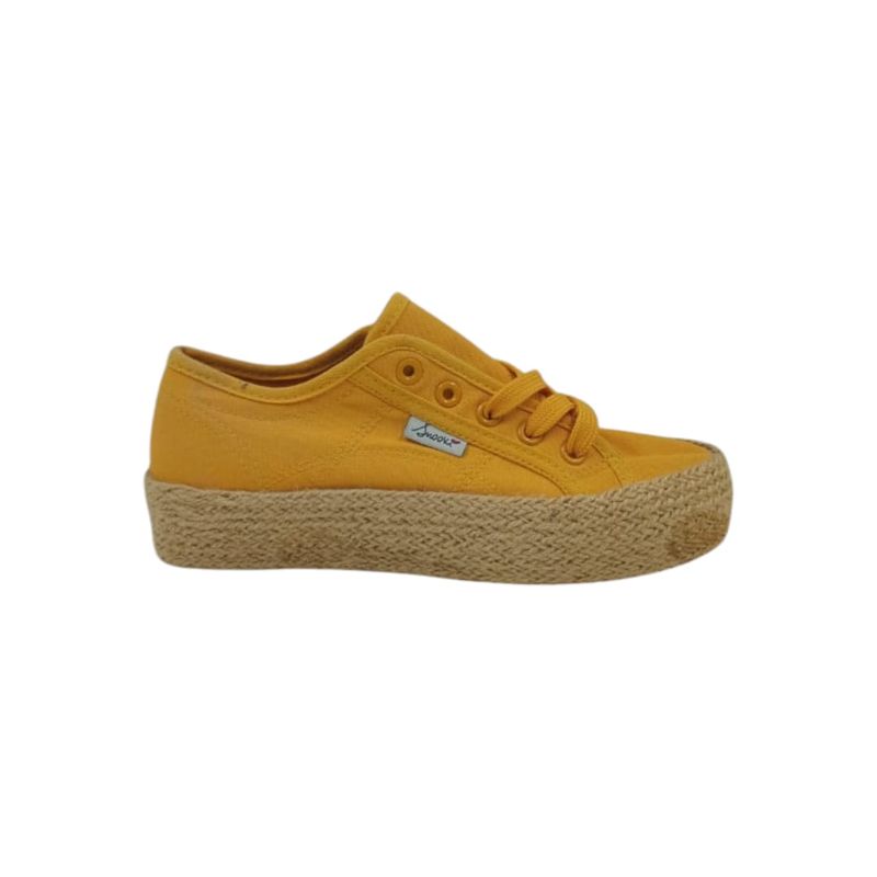HERIEL - Zapatilla Amarilla Textil Mujer.