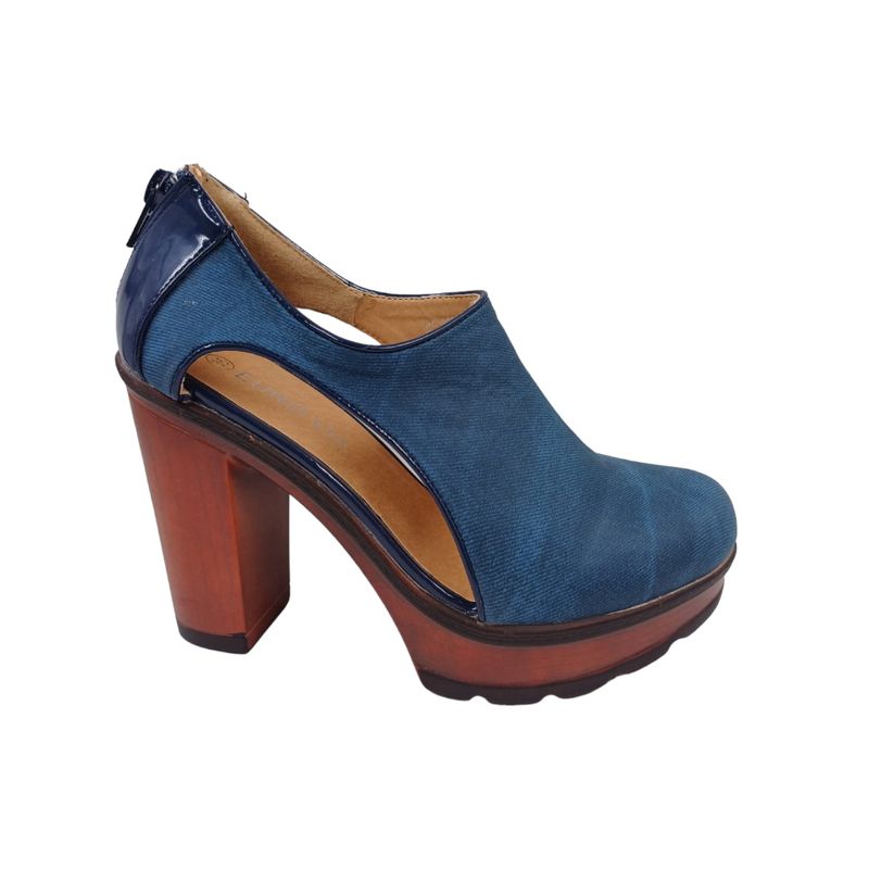 HERIEL - Botin Azul Denin Taco Mujer