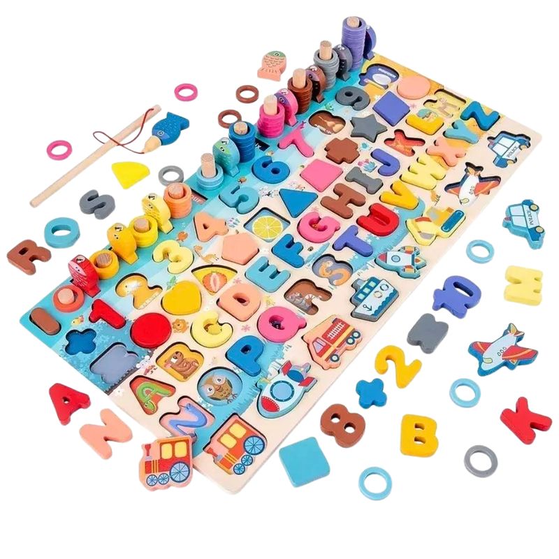 GENERICO - Juego De Madera Montessori Para Niños 8 En 1 Didáctico