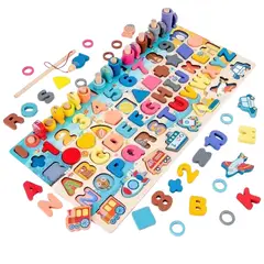 GENERICO - Juego De Madera Montessori Para Niños 8 En 1 Didáctico