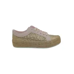 HERIEL - Zapatilla Rosa Dorada Mujer.