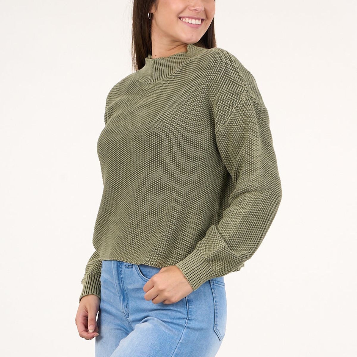 POLEMIC - Sweater mujer algodon con proceso Verde Polemic