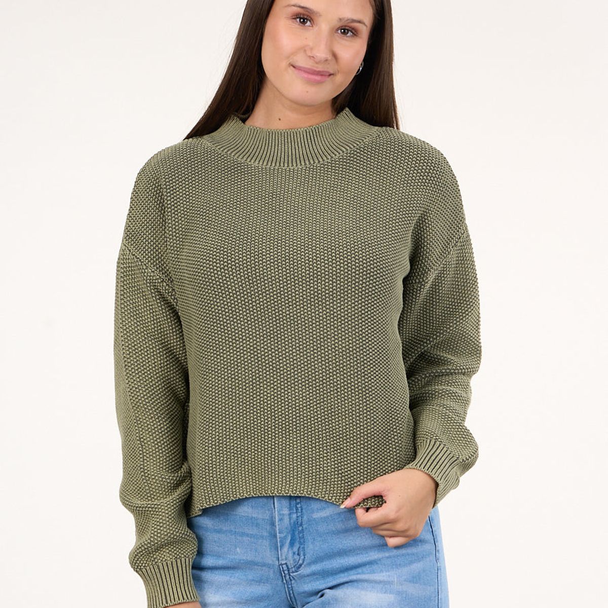 POLEMIC - Sweater mujer algodon con proceso Verde Polemic