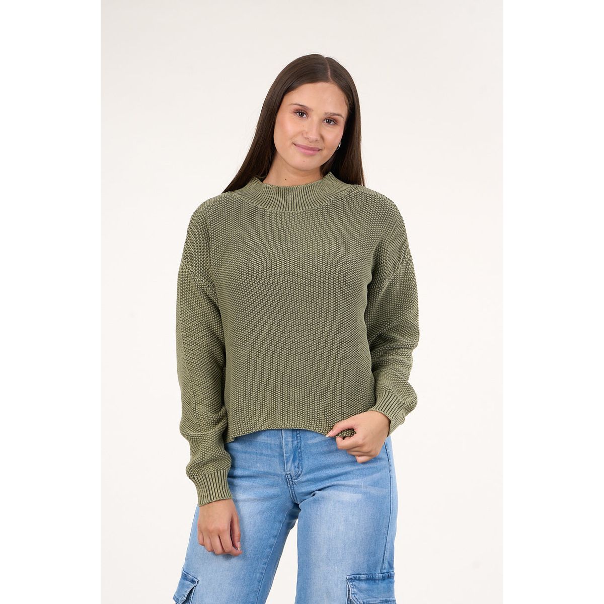 POLEMIC - Sweater mujer algodon con proceso Verde Polemic