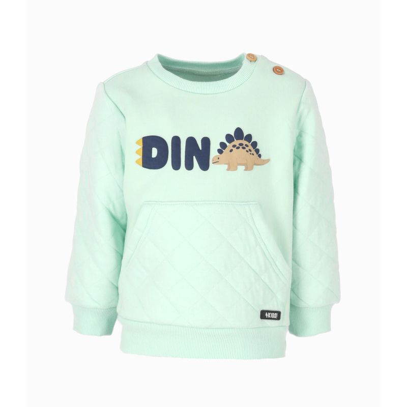 4KIDS - Polerón bebés dino menta 4 Kids.