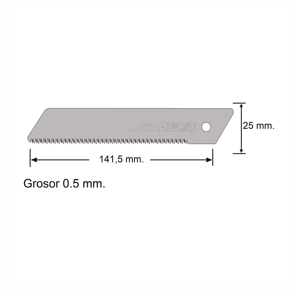 OLFA - Repuesto hoja sierra 25 mm.