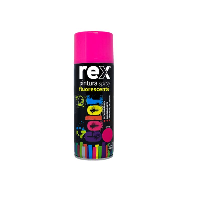 GENERICO - PINTJURA SPRAY  FLUORESCENTE ROSA MARCA REX 400ML.