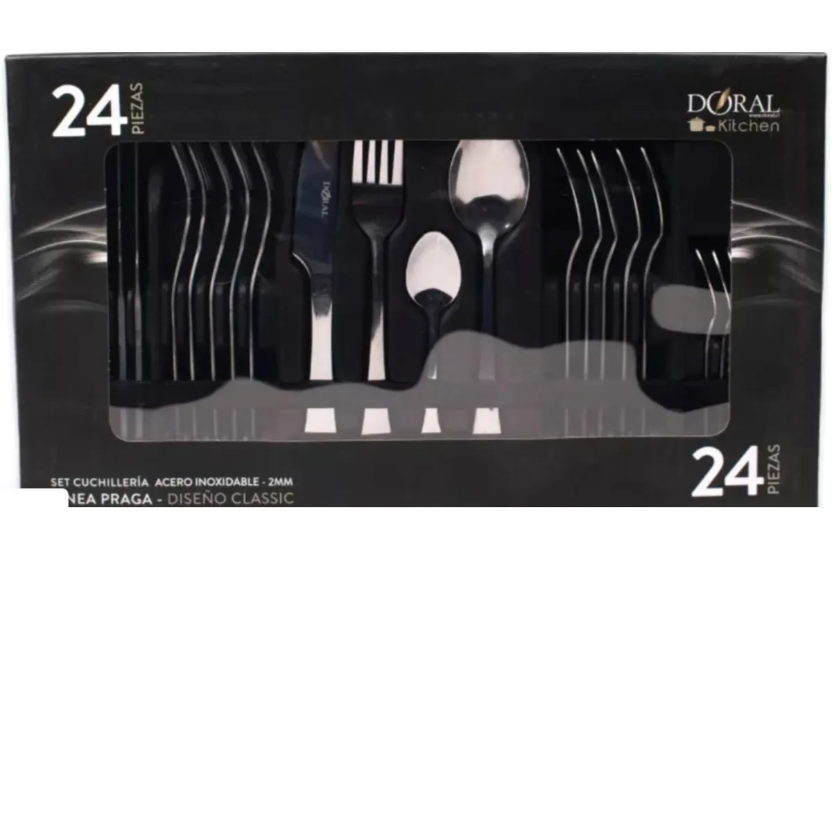 DORAL - Set De Cuchillería Praga 24 Cubiertos Doral 2mm Royal