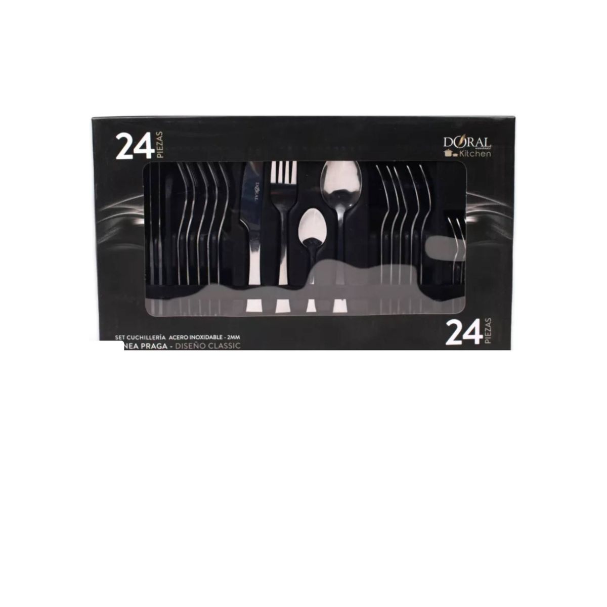 DORAL - Set De Cuchillería Praga 24 Cubiertos Doral 2mm clasicc