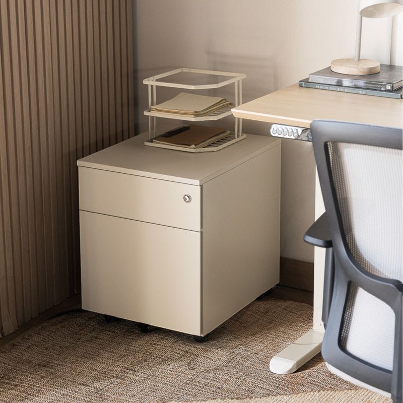 AMOBLE - Cajonera Bosten Rodante Beige Amoblé