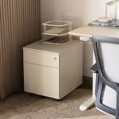 AMOBLE - Cajonera Bosten Rodante Beige Amoblé