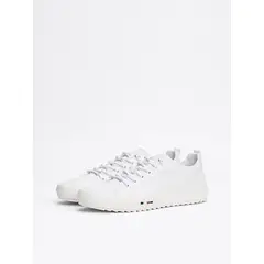 TOMMY HILFIGER - Zapatillas Vulcanizadas Cleat De Cuero Blanco