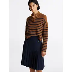 TOMMY HILFIGER - Sweater Gold Button Café