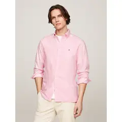 TOMMY HILFIGER - Camisa Oxford Heritage Regular Fit Rosado