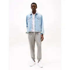 TOMMY HILFIGER - Joggers Essential Terry Con Logo Gris