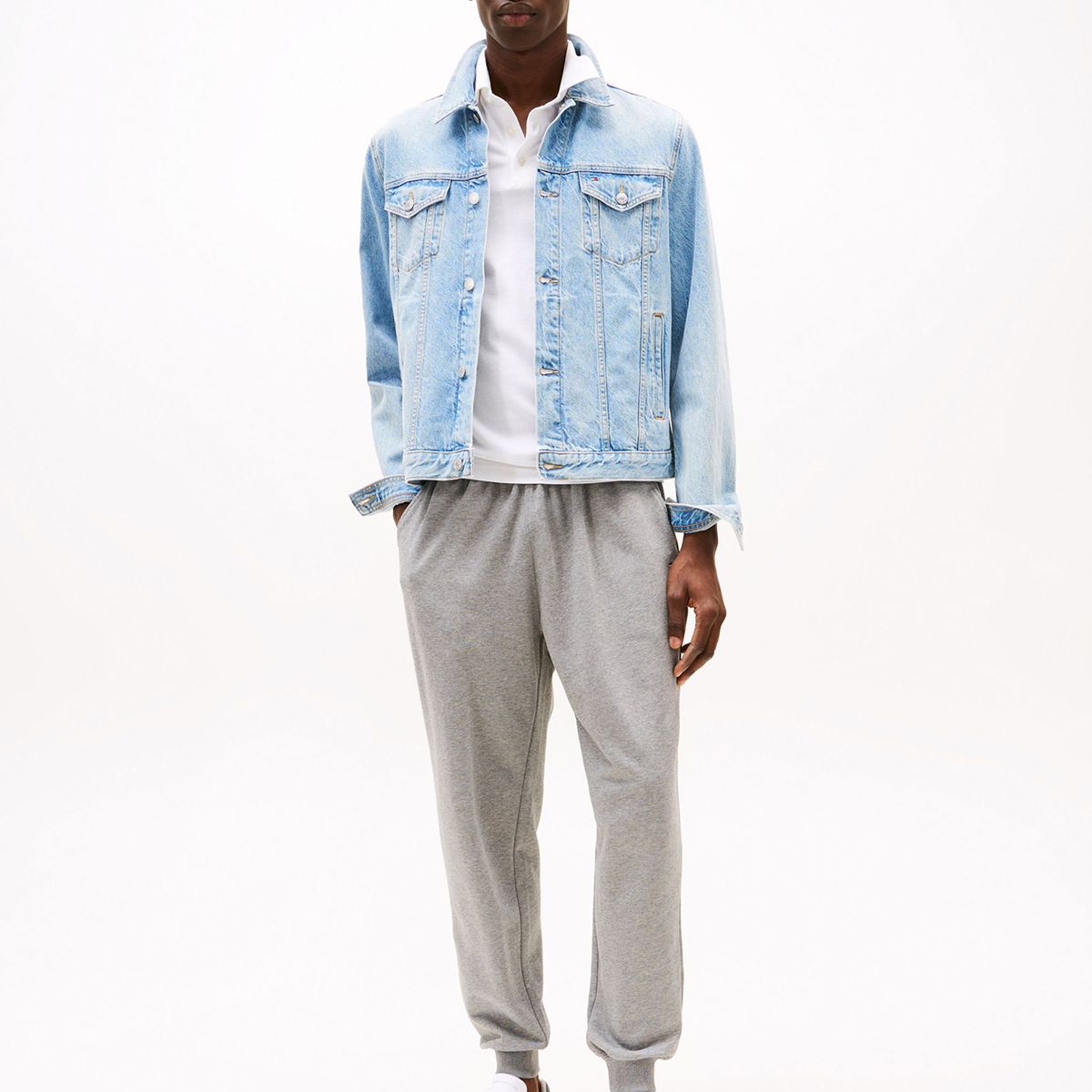 TOMMY HILFIGER - Joggers Essential Terry Con Logo Gris Tommy Hilfiger