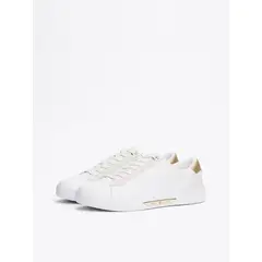 TOMMY HILFIGER - Zapatillas Chic Court De Cuero Blanco