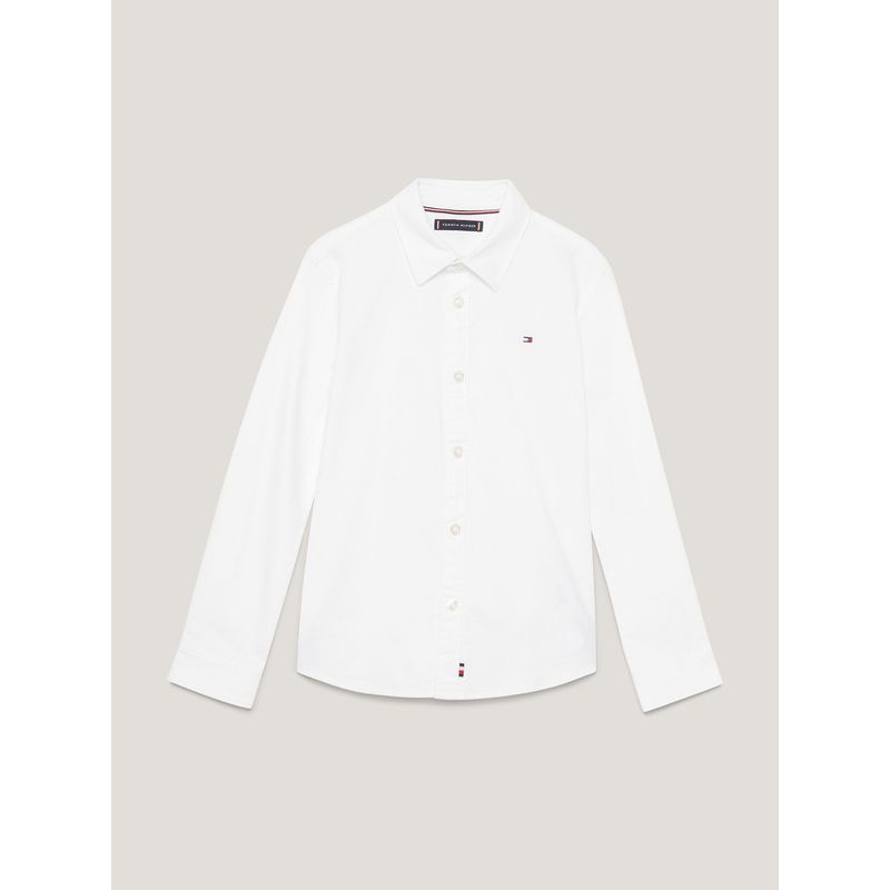 TOMMY HILFIGER - Camisa Essential De Corte Regular Blanco Tommy Hilfiger