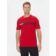 TOMMY HILFIGER - Polera Chest Insert Logo Rojo