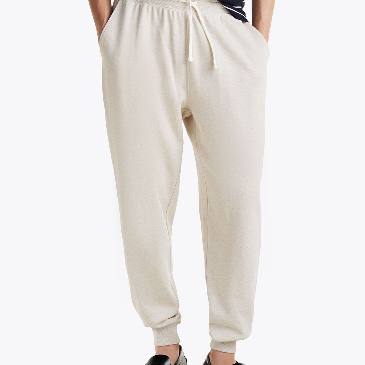 TOMMY HILFIGER - Joggers Essential Terry Con Logo Beige Tommy Hilfiger