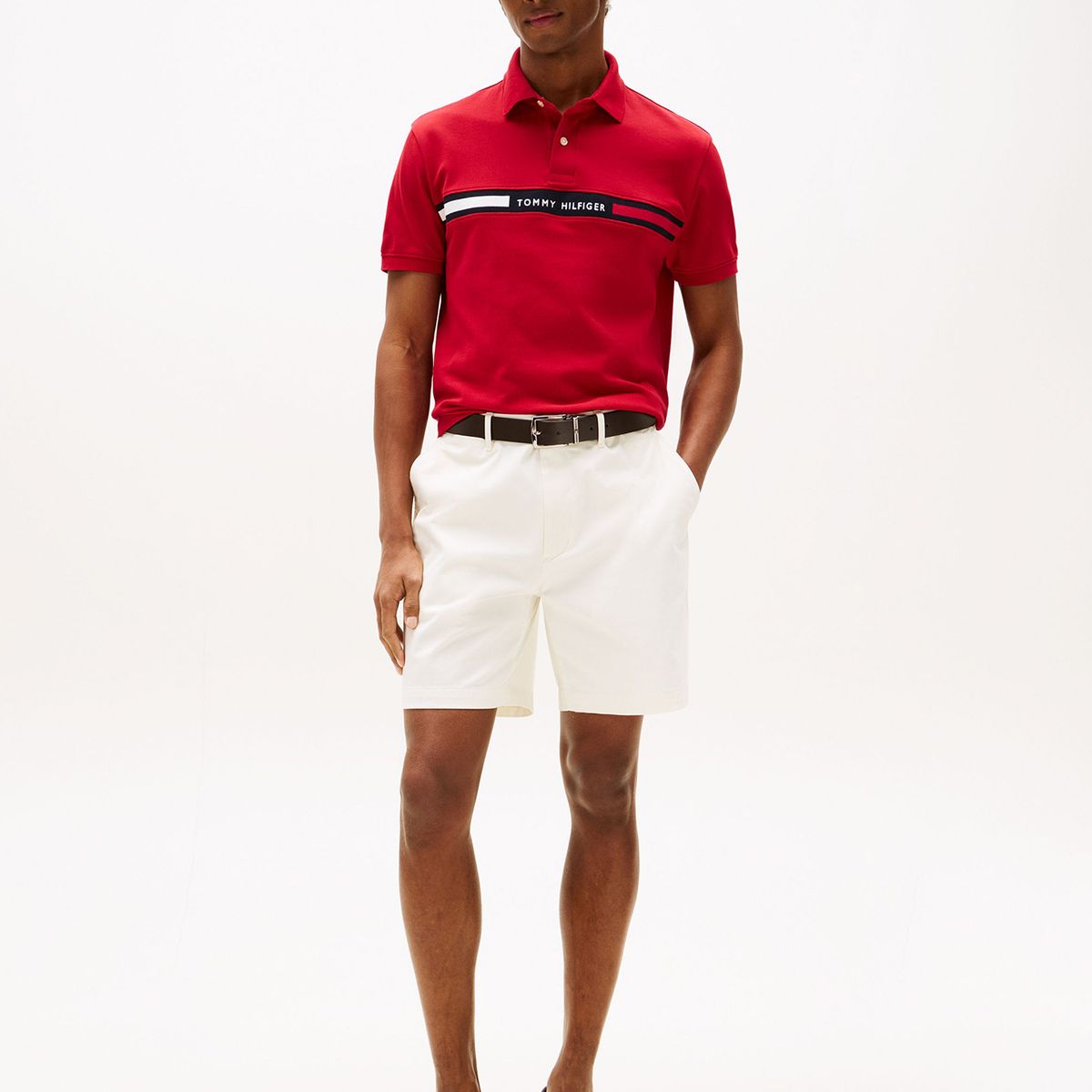 TOMMY HILFIGER - Polo Chest Insert Logo Rojo Tommy Hilfiger
